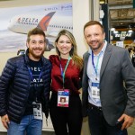 Danilo Barbizan, da Delta, com Gabriela Ferreira e Fernando Charrone, do Bradesco