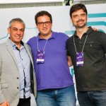 Fernando Santos, presidente da Abav-SP Aviesp, Raphael Swierczynski e Guilherme Wroclawski, da Hero Seguro Viagem