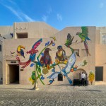 Grafite na vila cultural de Katara, bairro em Doha
