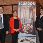 Marco Larrea, cônsul geral do Equador em São Paulo, Ana Beatriz Ontañeda, do Ministério do Turismo do Equador e Luciana Alonso, representante do Equador no Brasil
