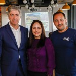 Pedro Machado, presidente do Centro de Portugal , Jacqueline Sousa, da CVC Corp, e Lucas Novaes, da CVC Corp