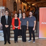 Representantes do Turismo do Equador com os parceiros da Avianca