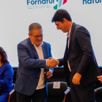 Ronolfo Vieira, governador do Rio Grande do Sul, e Fabrício Amaral, presidente do Fornatur