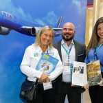 Rosa Masgrau, do M&E, Murilo Cassino e Sheila Fontana, da Ita Airways