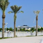 Vista  a partir da Corniche para o MSC World Europa