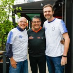 Aldo Leone, da Agaxtur, Luiz Teixeira, da Gol, e Denis Ribeiro, da Aviareps