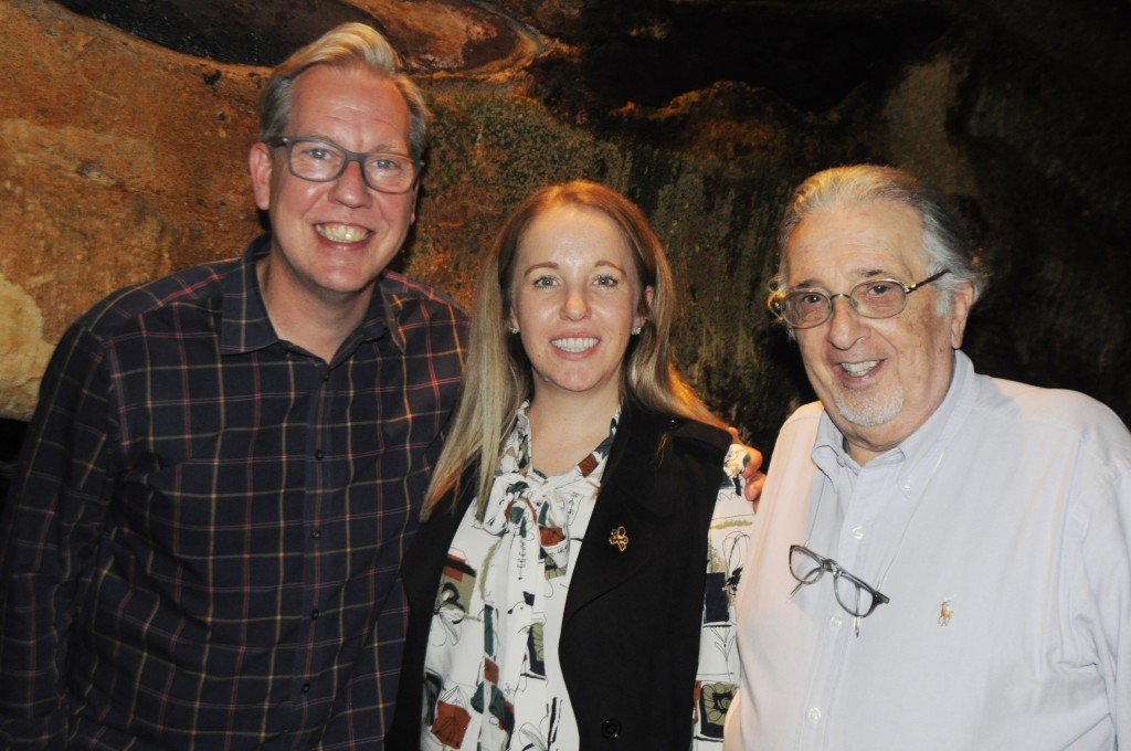 Patrick Harrison, Stefanie Zinke e Leslie Benveniste, do Visit Tampa Bay