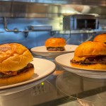Mini hambúrgueres no restaurante Butcher's Cut
