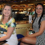 Jane Durand, da Grandes Viagens, e Yatamara Nascimento, da Clube Turismo