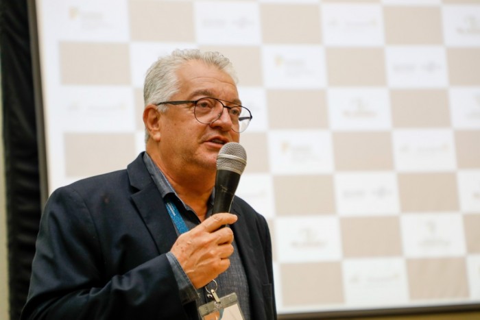 Paulo Angeli, falou sobre expectativas e futuro da feira durante coletiva de imprensa (Foto: Eric Ribeiro)