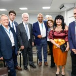 Antônio Marçal, da Aqua, Fabrício Amaral, do Fornatur, Darcy Piana, vice Governador do Paraná, Rogério Cruz, prefeito de Goiânia com sua esposa Thelma Cruz, Rozangela Marçal, da ABIH Regional, e Valdery Jr, presidente da agência de Turismo de Goiânia