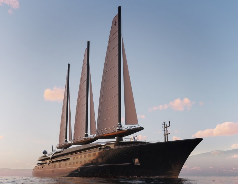 © Maxime d'Angeac & Martin Darzacq for Orient Express, Accor - Yacht front prow pink