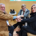 Michael Barkoczy e Barbara Picollo, da ETS, com Denise Revesz, do Hotelbeds