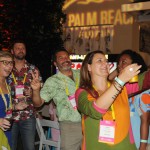 Brasileiros curtiram a festa de abertura