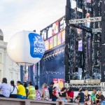 O palco principal do carnaval recifense foi instalado no Marco Zero, ponto central da cidade