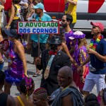 Placas humorísticas fizeram parte das fantasias no carnaval do Recife