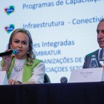 Daniela Carneiro, ministra do Turismo, e Toni Sando, do SPCVB