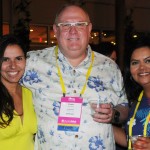 Fernanda Paranhos, da CVC, Frank Belzer e Nazia Ansari, do Icon Park