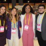 Fernanda Paranhos, da CVC, Lia Coutinho, do Hurb, Vilmara Souza, da Agaxtur, e Paulo Biondo, da Azul Viagens