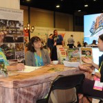 Fernanda Paranhos, da CVC, com Nicholas Romeo e Rachel Morton, do Boggy Creek Airboat