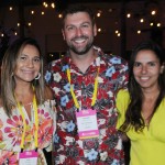 Lia Coutinho, do Hurb, Bruno Delfini, da BWT Operadora, e Fernanda Paranhos, da CVC