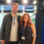 Luiz Felipe Carvalho,  chefe de Gabintr da sub-secretaria de Turismo e Grandes Eventos, e Andrea Ferrari,  assessora de Relações Internacionais
