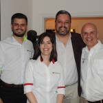 Marcel Mazzonnetto e Camila Souza, da TAP, Alexandre Mesquita, do Turismo de Portugal, e José Igreja, do Freeport Lisboa Fashion Outlet