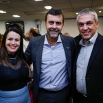 Marcelo Freixo, da Embratur, com Juliana Assumpção e Fernando Santos, da Abav-SP Aviesp