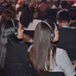 Participantes puderam assistir as palestras de fone