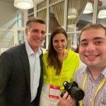 Patrick Yvars, do Visit Orlando, Fernanda Paranhos, da CVC, e Pedro Menezes, do M&E