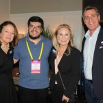 Paulo Biondo, da Azul Viagens, com Elaine Blazys, Casandra Matej e Patrick Yvars, do Visit Orlando