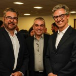 Roberto Haro, da Braztoa, Fernando Santos, da Abav-SP Aviesp, e Marco Ferraz, da Clia Brasil