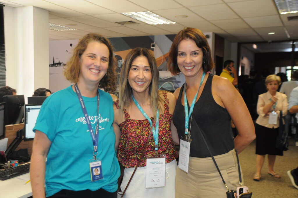 Betina, da Ancoradouro, com Fabiana e Daniella, da Soul do Brasil