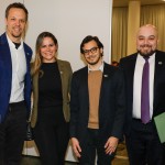 Bruno Reis, da Embratur, Aline Moretto e Gabriel Valentino, do Visite São Paulo, e Eduardo Friguetto, da Embaixada do Brasil em Berlin Bruno Reis, da Embratur, Aline Moretto e Gabriel Valentino, do Visite São Paulo, e Eduardo Friguetto, da Embaixada do Brasil em Berlin
