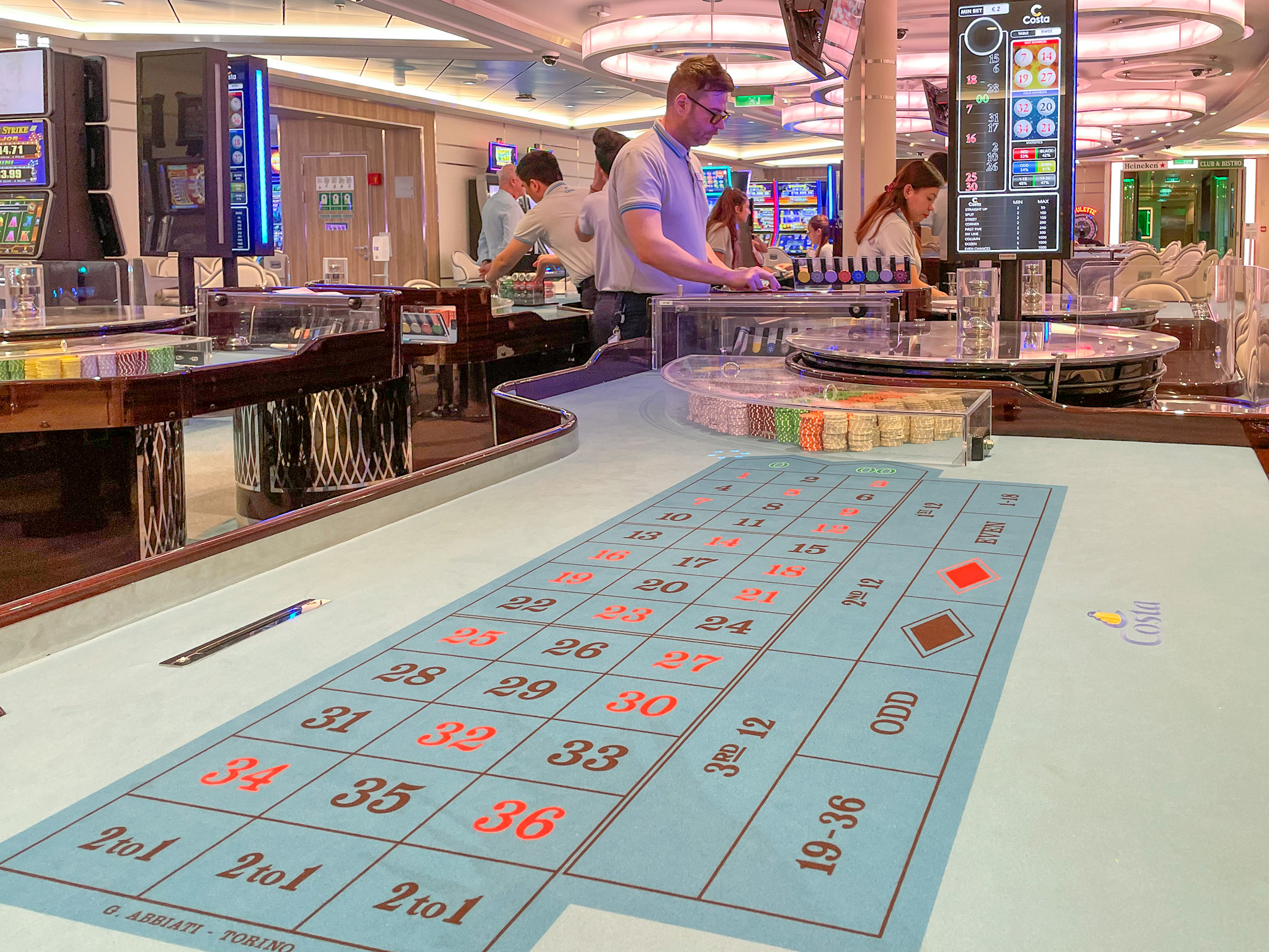 Casino durante a organização para a abertura Casino durante a organização para a abertura