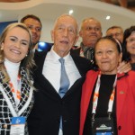 Daniela Carneiro, ministra do Turismo, Marcelo Rebelo, presidente de Portugal, Fátima Bezerra, governadora do RN, e Aninha Costa, secretária de Turismo do RN