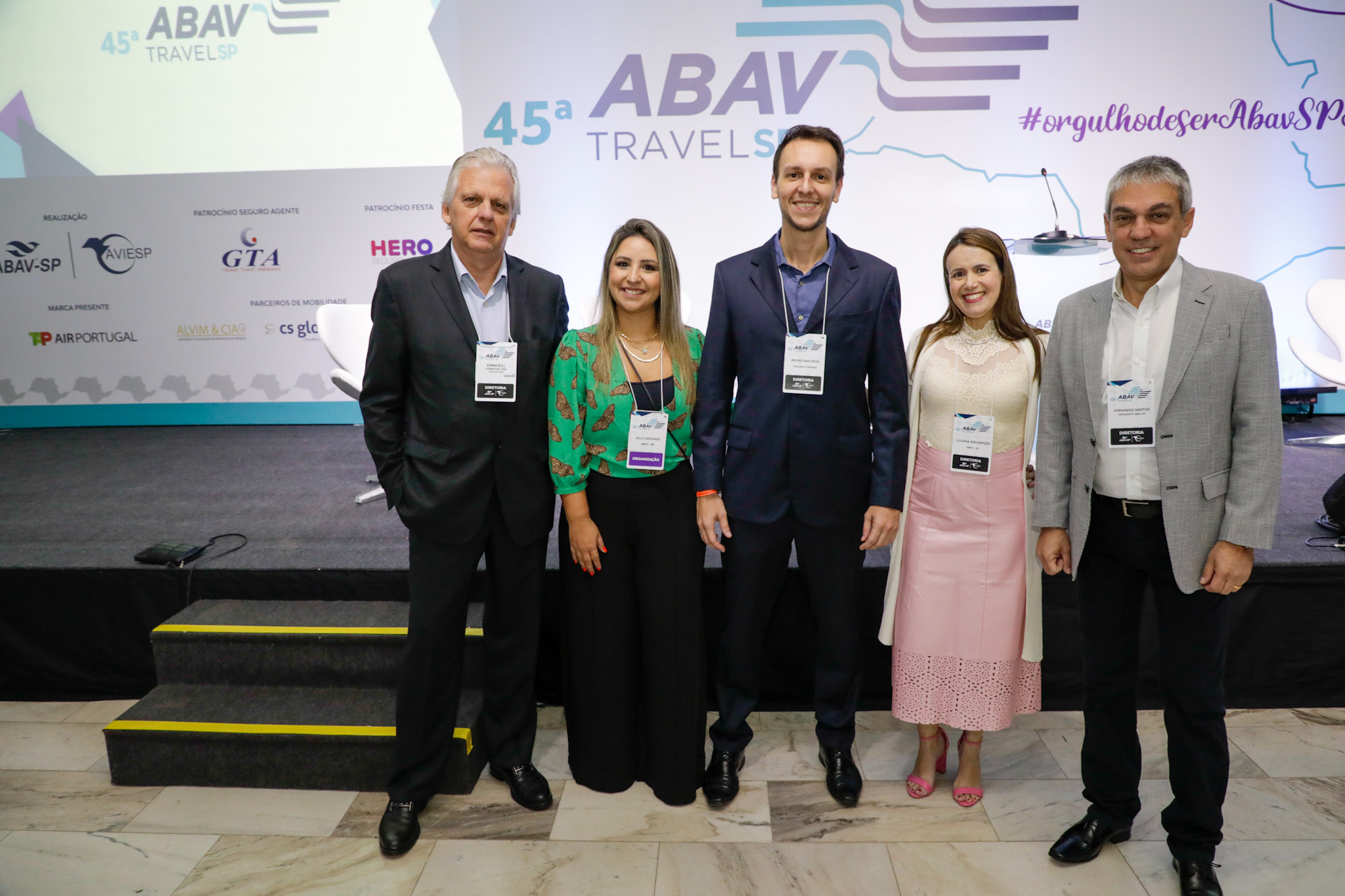 Edmar Bull, Kelly Castange, Bruno Waltrick, Juliana Assunpção, e Fernando Santos, da Abav-SP:Aviesp Edmar Bull, Kelly Castange, Bruno Waltrick, Juliana Assunpção, e Fernando Santos, da Abav-SP:Aviesp