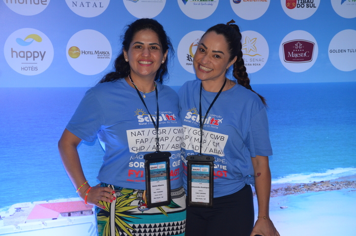 Greice Ribeiro, da RGL Turismo e Alissandra Rodrigues, da Time Turismo Greice Ribeiro, da RGL Turismo e Alissandra Rodrigues, da Time Turismo