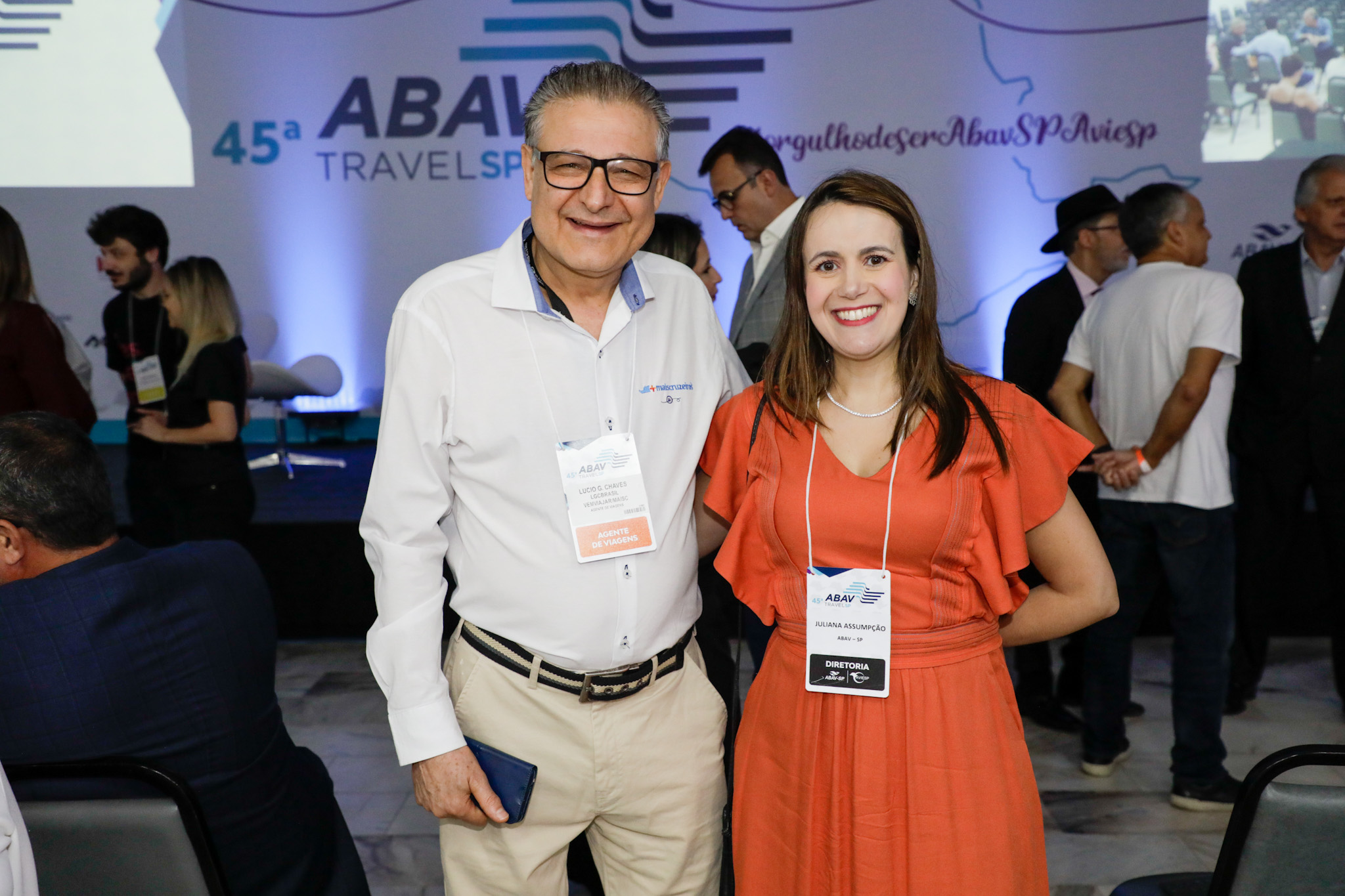 Lúcio Chaves, da Vem Viajar, e Juliana Assumpção, da Abav-SP:Aviesp Lúcio Chaves, da Vem Viajar, e Juliana Assumpção, da Abav-SP:Aviesp