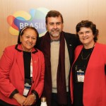 Marcelo Freixo, da Embratur, com Fátima Bezerra, governadora, e Aninha Costa, secretária de Turismo do RN