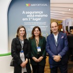 Marta Alves, diretora de vendas Europa da TAP, Carmen Cipriano, key account manager Spain, e Pedro Ribeiro, do Dom Pedro Hotéis