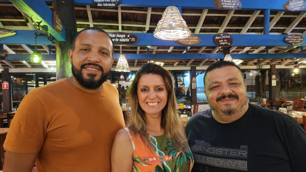 Pedro Gabriel, gerente de Contas BBT em Brasília, Thais Medina, head Marketing América Latina, e Marcello D’Almeida Santos, analista de produtos BBT