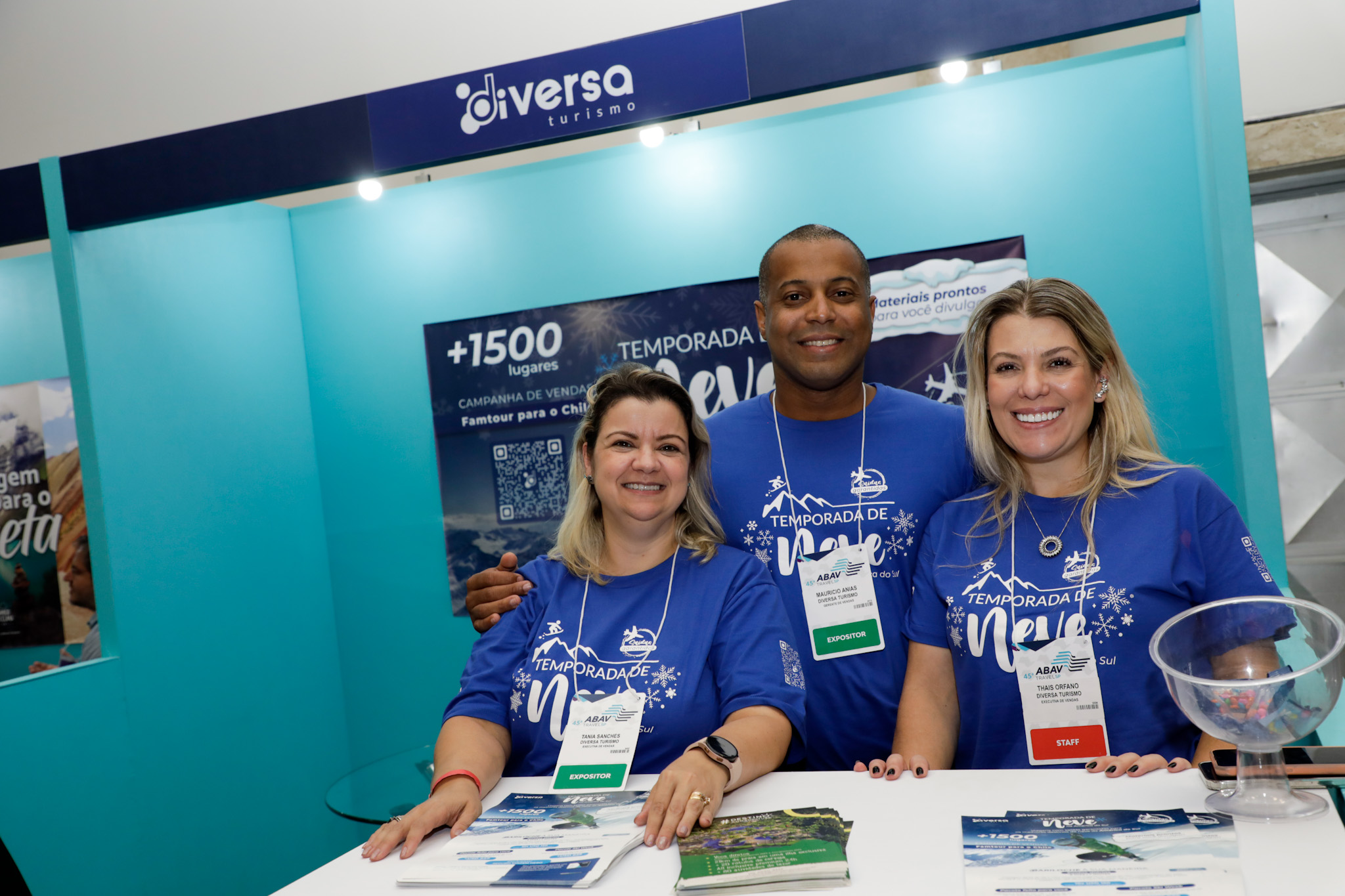 Tânia Sanches, Mauricio Anias e Thais Orfano, da Diversa Turismo Tânia Sanches, Mauricio Anias e Thais Orfano, da Diversa Turismo