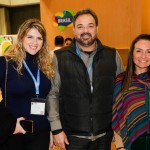 Tatiana D'Angelo e Guilherme Abreu, da FC&VB-RJ, com Roberta Werner, do Rio CVB
