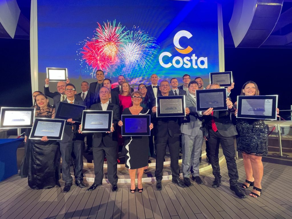 Vencedores da premiação Costa Cruzeiros