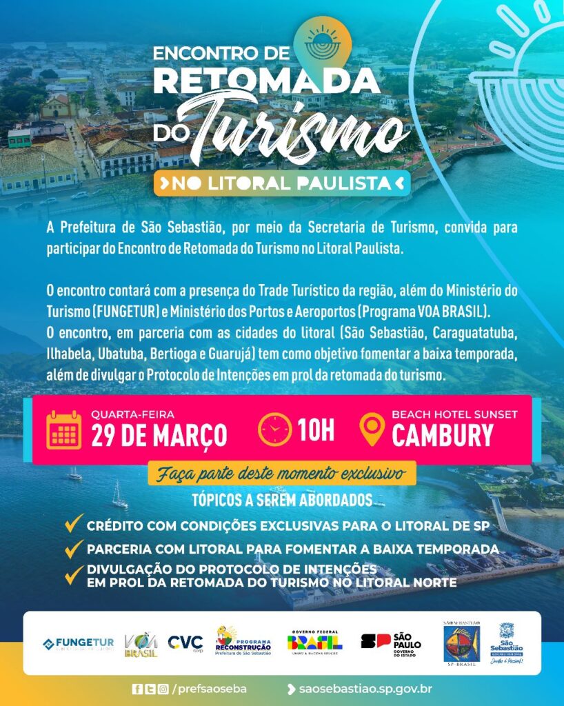Litoral Norte promove Encontro de Retomada do Turismo com líderes federais e estaduais