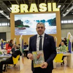 Zurab Pololikashvili, secretário geral da OMT, no estande do Brasil