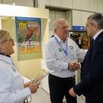 Zurab Pololikashvili, secretário geral da OMT, no estande do M&E, com Rosa Masgrau e Roy Taylor