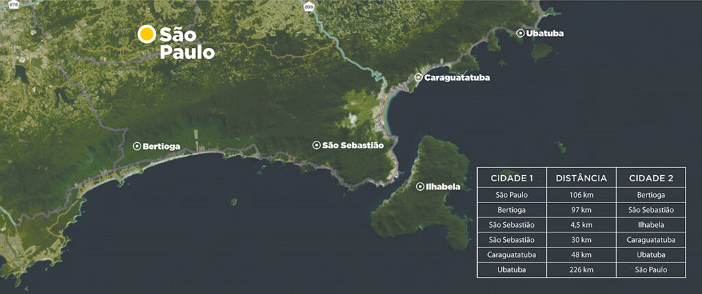 mapa2 1 Litoral Norte de São Paulo já tem as principais vias de acesso normalizadas