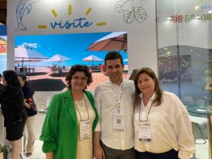Ana Costa, secretária de Turismo do RN, Felipe Alves, da Camara Municipal de Natal e Ohana Fernandes, da secretaria de Turismo de Natal